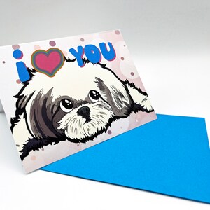 Cartão de felicitações inspirador, cartão de cachorro, cartão de Shih Tzu, cartão de felicitações motivacional, cartão de amante de animais, cartão de amante de cães, cartão de felicitações de Shih Tzu