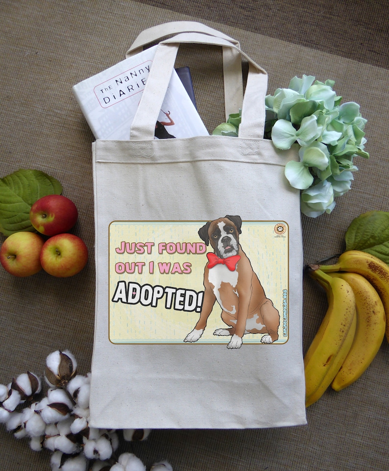 Grocery Bag Shopping Bag Animal Lover Gift Dog Rescue /& Adoption Dog Lover Gift Boxer Stuff Canvas Tote Bag Boxer Bag