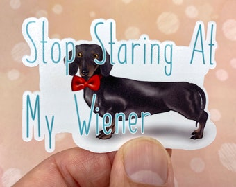 Dachshund Vinyl Sticker, Dachshund Sticker, Funny Dog Sticker, Dog Lover Sticker, Cute Sticker, Wiener Dog Sticker