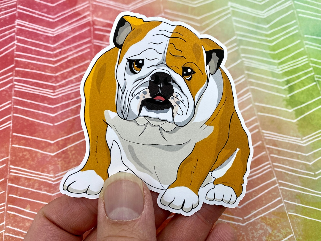 Bulldog Vinyl Sticker, Bulldog Decal Sticker, Dog Sticker, Dog Lover ...