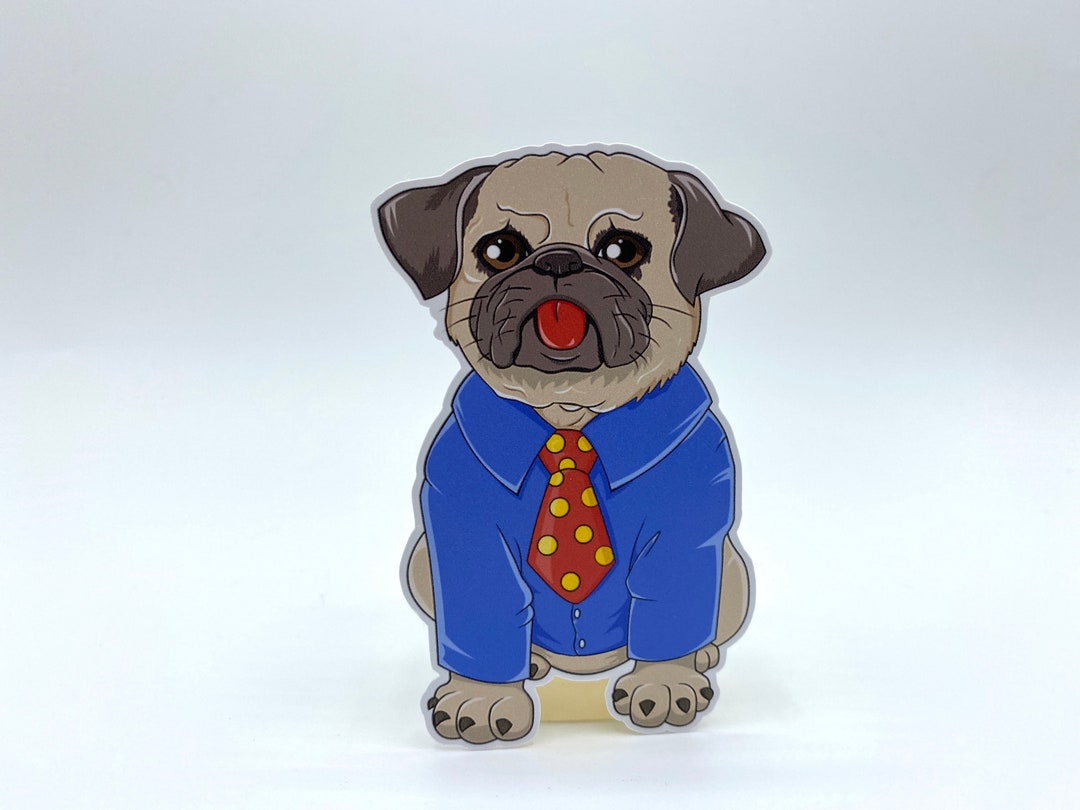 Pug Vinyl Sticker, Pug Decal Sticker, Funny Dog Sticker, Dog Lover ...