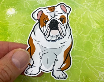Bulldog Vinyl Sticker, Bulldog Decal Sticker, Dog Sticker, Dog Lover Sticker, Cute Sticker, English Bulldog, English Bulldog Sticker