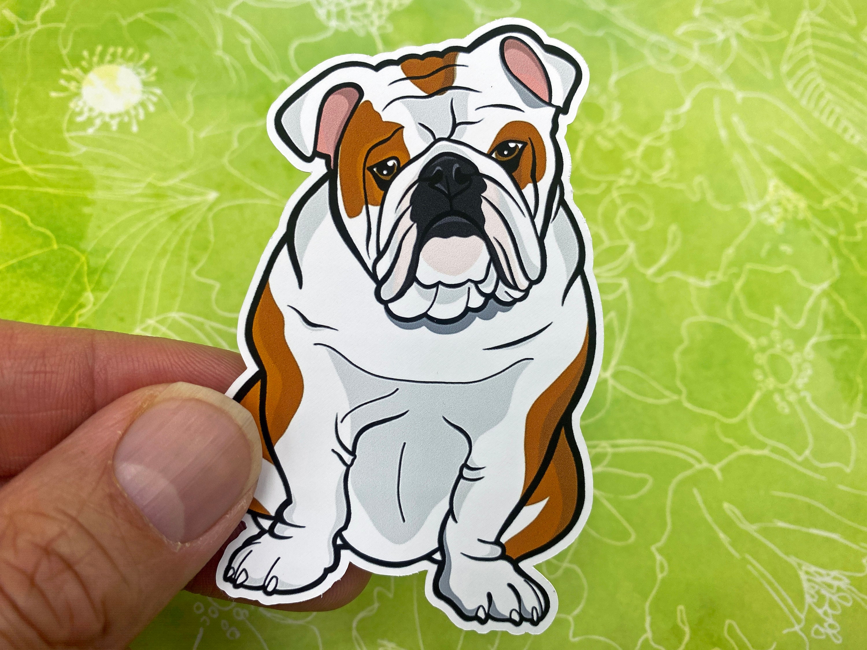 Bulldog Vinyl Sticker, Bulldog Decal Sticker, Dog Sticker, Dog Lover ...