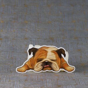 bulldog sticker, dog sticker, english bulldog sticker, funny sticker, animal sticker, gift sticker, dog gift, gift for dog lover, cute sticker, dog gift, dog stationary, birthday gift, vinyl sticker, water bottle sticker, laptop sticker, scrapbooking