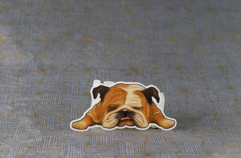bulldog sticker, dog sticker, english bulldog sticker, funny sticker, animal sticker, gift sticker, dog gift, gift for dog lover, cute sticker, dog gift, dog stationary, birthday gift, vinyl sticker, water bottle sticker, laptop sticker, scrapbooking