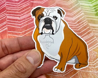 Bulldog Vinyl Sticker, Bulldog Decal Sticker, Dog Sticker, Dog Lover Sticker, Cute Sticker, English Bulldog, English Bulldog Sticker