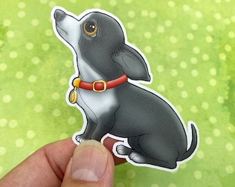 Chihuahua Sticker, Chihuahua Vinyl Decal, Funny Dog Sticker, Dog Lover Sticker, Cute Sticker, Sad Chihuahua