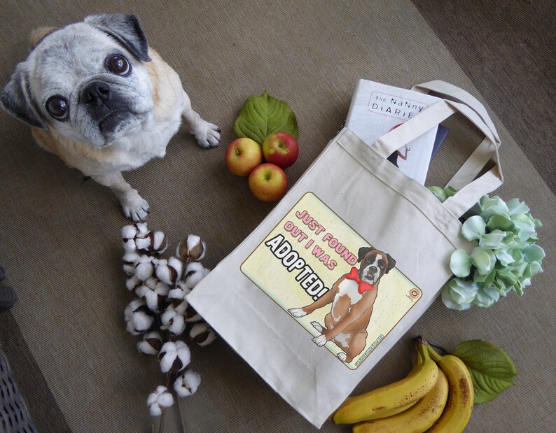 Grocery Bag Shopping Bag Animal Lover Gift Dog Rescue /& Adoption Dog Lover Gift Boxer Stuff Canvas Tote Bag Boxer Bag