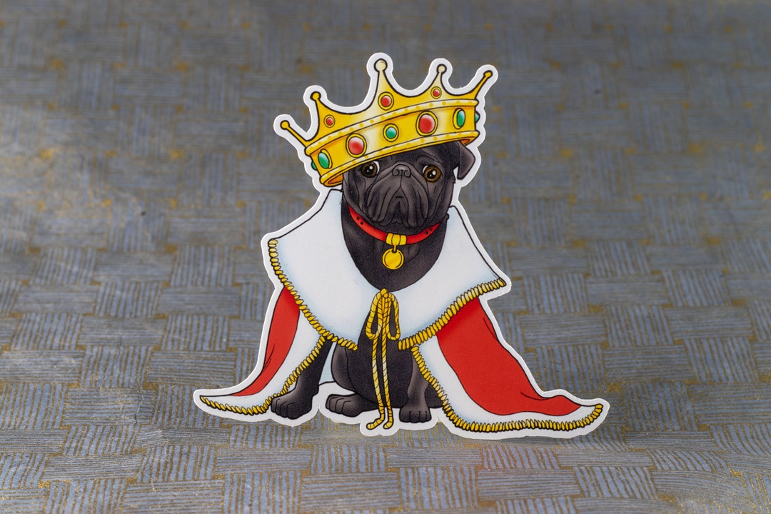 Pug Vinyl Sticker, Pug Decal Sticker, Funny Dog Sticker, Dog Lover ...
