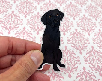 Black Labrador Retriever Sticker, Black Labrador Retriever Decal Vinyl, Dog Sticker, Labrador Puppy Sticker, Labrador Gift, Black Lab