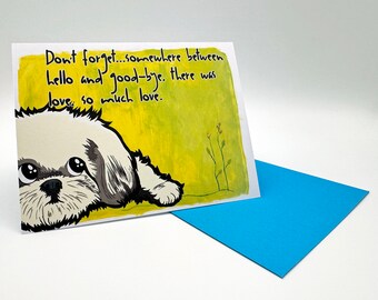 Tarjeta de felicitación inspiradora, Tarjeta para perros, Tarjeta Shih Tzu, Tarjeta de felicitación motivacional, Tarjeta para amantes de los animales, Tarjeta para amantes de los perros, Tarjeta de felicitación Shih Tzu
