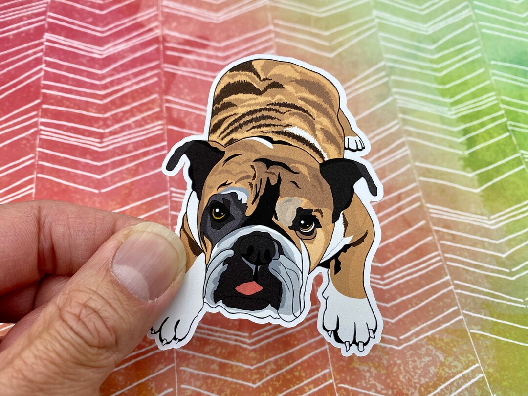 Bulldog Vinyl Sticker, Bulldog Decal Sticker, Dog Sticker, Dog Lover ...