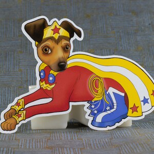 Chihuahua Sticker, Funny Dog Sticker, Dog Lover Sticker, Cute Sticker, Superhero Sticker, Pop Culture Sticker