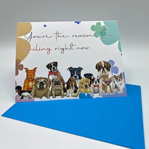 Carte de vœux inspirante, carte chien, carte de vœux motivationnelle, Dachshund, Shih Tzu, Pitbull, Pug, Bulldog, Boxer, Basset Hound, Labrador