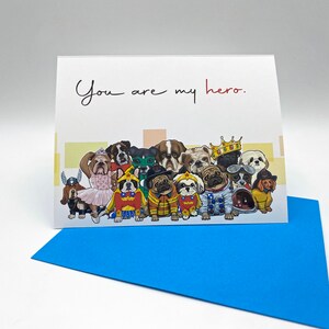 Carte de vœux inspirante, carte chien, carte de vœux motivationnelle, Dachshund, Shih Tzu, Pitbull, Pug, Bulldog, Boxer, Basset Hound, Hero