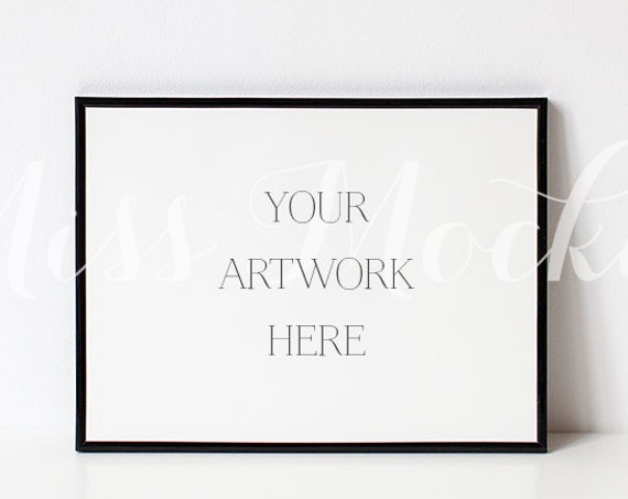 16x12 Digital Black Frame Mockup 40x30cm Landscape Stock 16x12 Digital Black Frame Mockup 40x30cm Landscape Stock