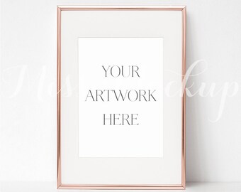 Download A4 Digital Rose Gold Frame Mockup Portrait Stock Photo Styled Photography Prints Illustration Instant Download Free 123 3d Logo Mockups Yellowimages Mockups