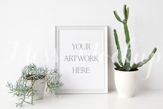 12x16 Digital White Frame Mockup 30x40cm Portrait Stock 12x16 Digital White Frame Mockup 30x40cm Portrait Stock