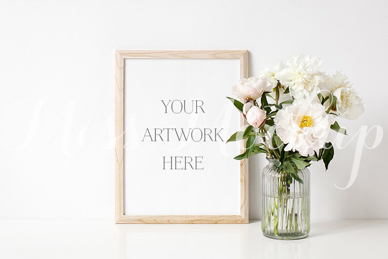 Download 12x16 DIGITAL Natural Wood Frame Mockup 30x40cm | Etsy