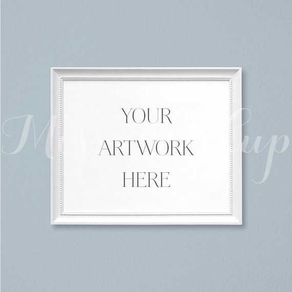 8x10 Digital White Frame Mockup Landscape Stock Etsy