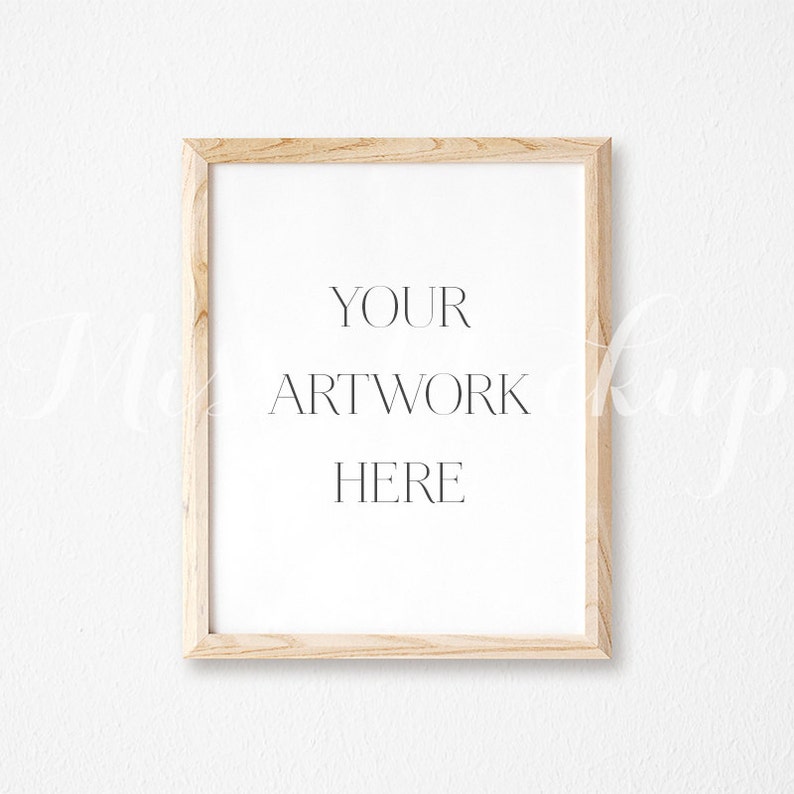 Download 8x10 Digital Natural Wood Frame Mockup Portrait Etsy