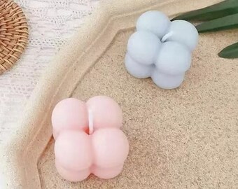 Handmade Bubble Knot Candle - Minimalist Bubble Candle - Aesthetic Home Décor - Geometric Four Circle Candle - Mother's Day Perfect Gift