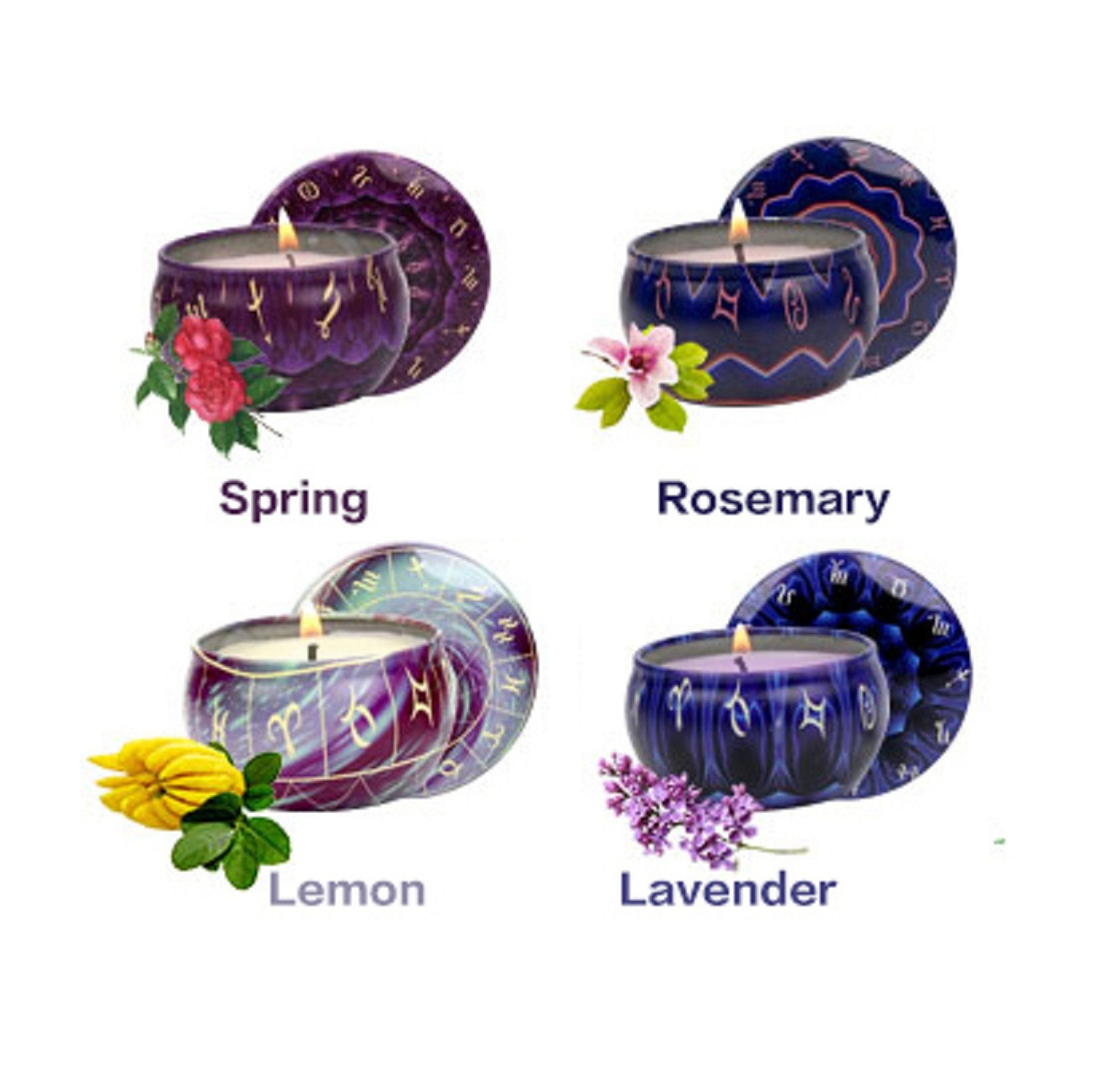 Zodiac Astrological Signs Candles Handmade Candles in Tin Etsy