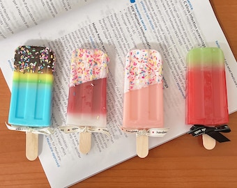 Cranberry Popsicle Soap - Watermelon Popsicle Soap - Chocolate Mint Popsicle Soap - Cherry Blossom Popsicle Soap - Summer Handmade Soaps