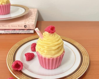 Raspberry Cupcake Soap - Raspberry Scented Soap - Realistic Cupcake Soap - Handmade Bakery Soap - Party Favors - Food Prop - Novelty Soap