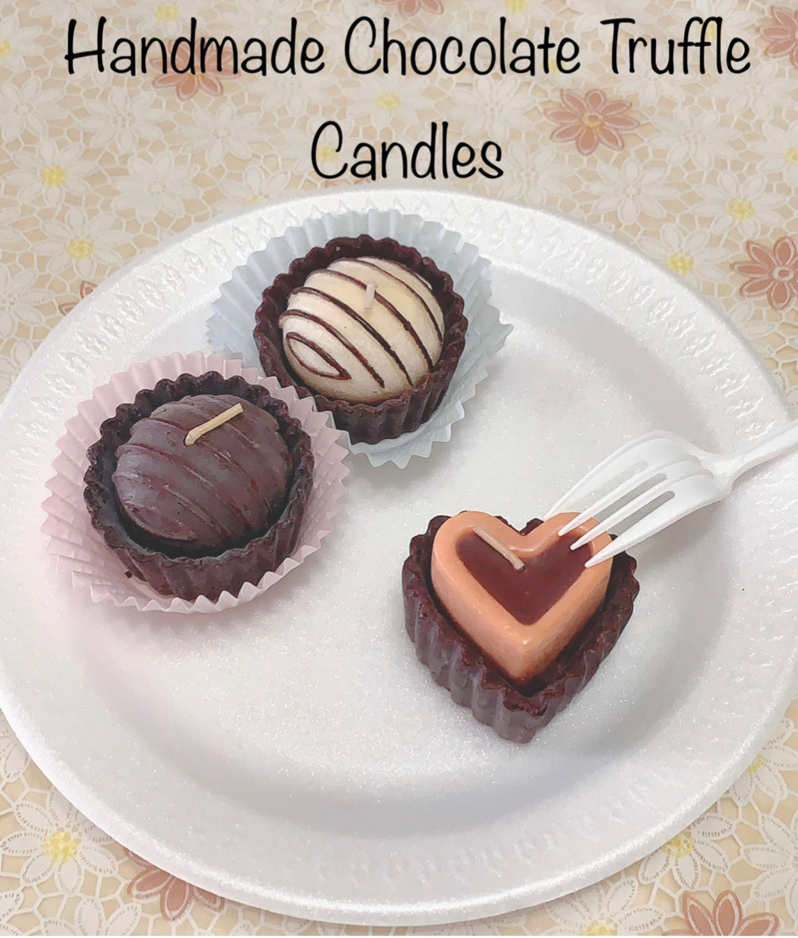 Chocolate Candles Handmade Chocolate Truffle Candles Etsy