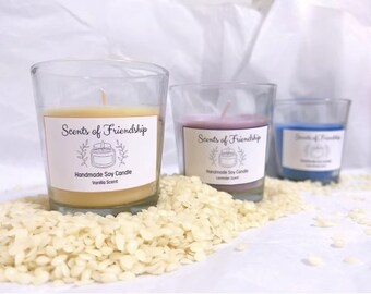 Lavender, Vanilla, Ocean Breeze Soy Candle - Lavender Aromatherapy Soy Candle - Vanilla Scent Stress Relief Candle -Ocean Breeze Calm Candle
