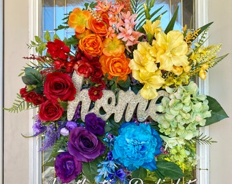 Rainbow Home Wreath