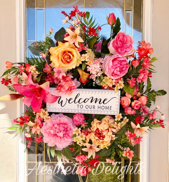 Welcome to Our Home Wreath - Etsy