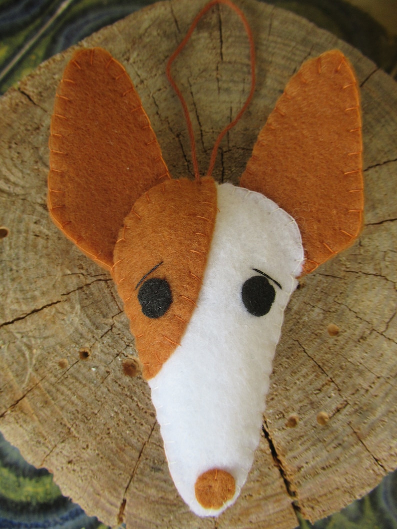 Podenco, Ibizan Hound, eco-fi, Vegan, Filz, Ornament, handgemacht, Ibiza Bild 3