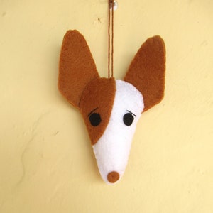 Podenco, Ibizan Hound, eco-fi, Vegan, Filz, Ornament, handgemacht, Ibiza Bild 1