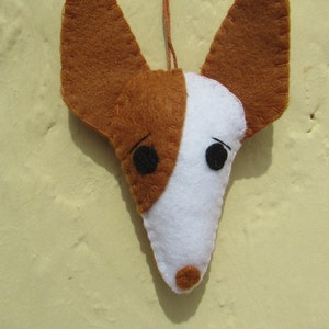 Podenco, Ibizan Hound, eco-fi, Vegan, Filz, Ornament, handgemacht, Ibiza Bild 4