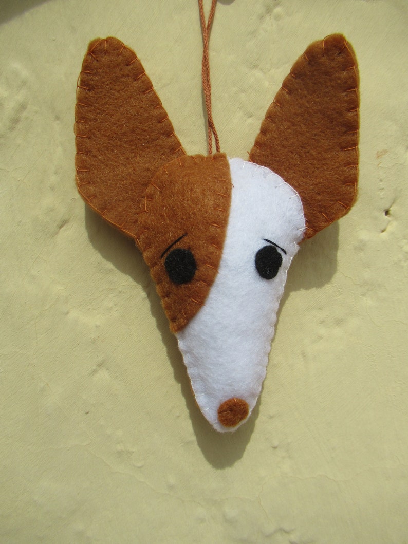 Podenco, Ibizan Hound, eco-fi, Vegan, Filz, Ornament, handgemacht, Ibiza Bild 4