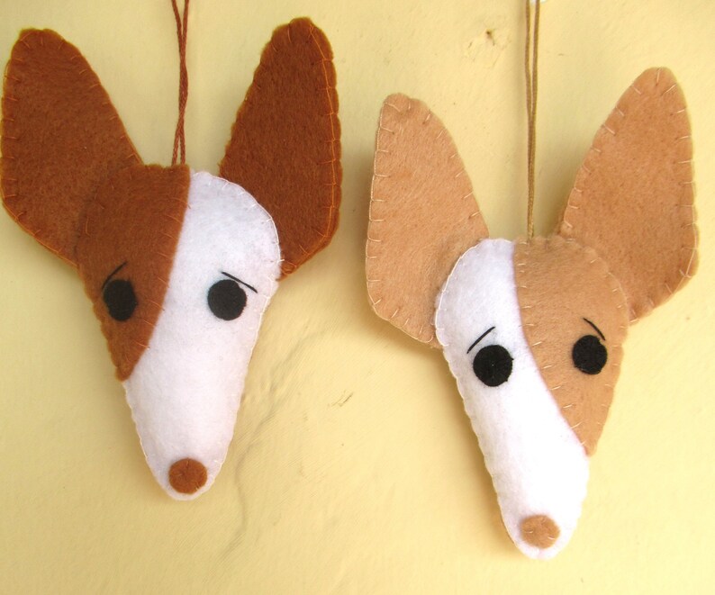 Podenco, Ibizan Hound, eco-fi, Vegan, Filz, Ornament, handgemacht, Ibiza Bild 6