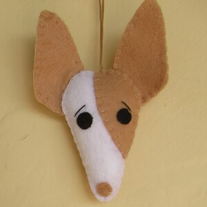 Podenco, Ibizan Hound, eco-fi, Vegan, Filz, Ornament, handgemacht, Ibiza Bild 5