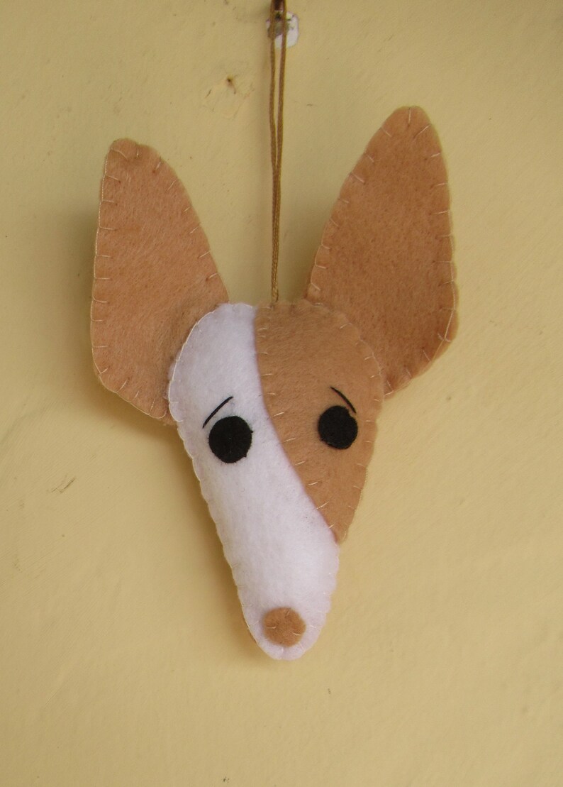 Podenco, Ibizan Hound, eco-fi, Vegan, Filz, Ornament, handgemacht, Ibiza Bild 5