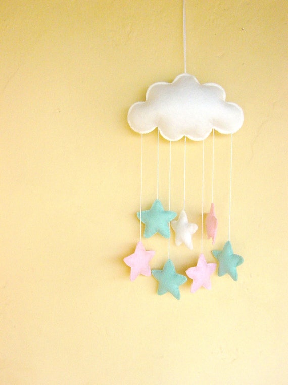 grey star cot mobile
