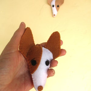 Podenco, Ibizan Hound, eco-fi, Vegan, Filz, Ornament, handgemacht, Ibiza Bild 7