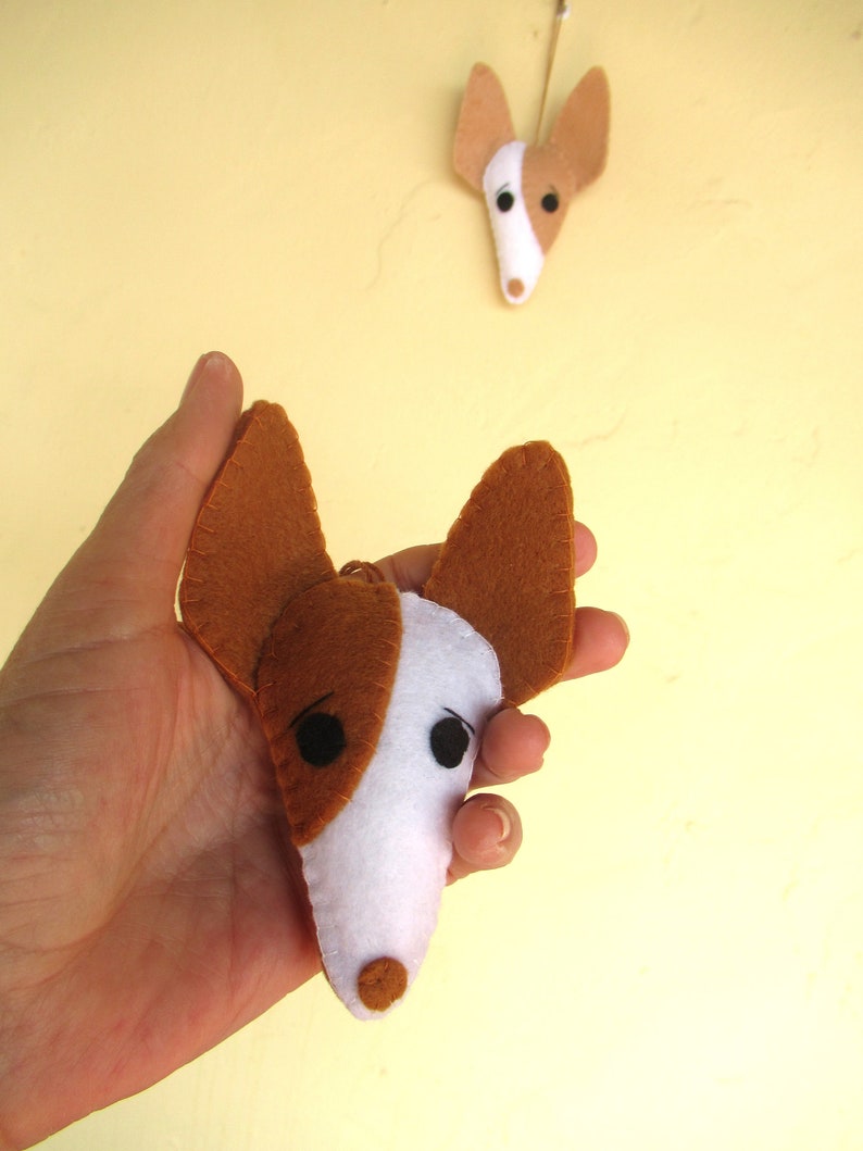 Podenco, Ibizan Hound, eco-fi, Vegan, Filz, Ornament, handgemacht, Ibiza Bild 7