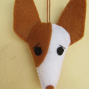 Podenco, Ibizan Hound, eco-fi, Vegan, Filz, Ornament, handgemacht, Ibiza Bild 2