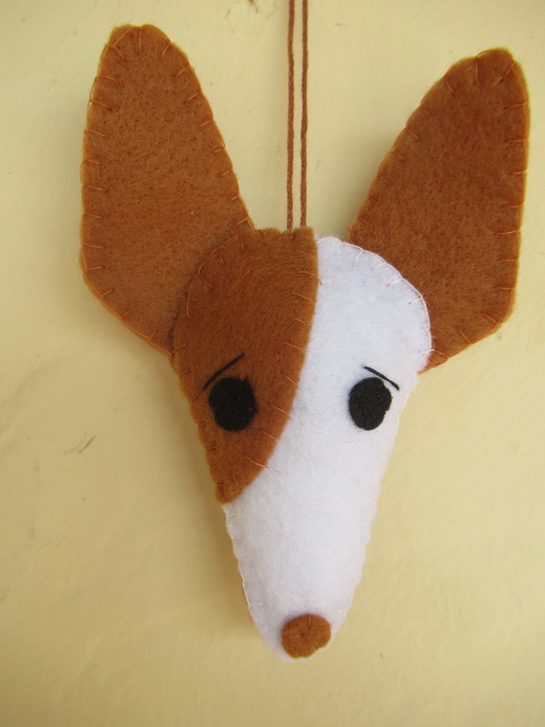 Podenco, Ibizan Hound, eco-fi, Vegan, Filz, Ornament, handgemacht, Ibiza Bild 2