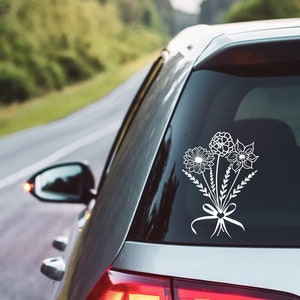 Wild Flower Bouquet Car Decal