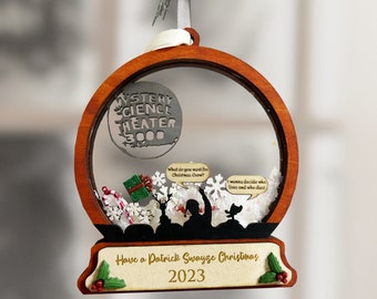 MST3K Snow Globe Ornament, Customizable MST3K Christmas Ornament