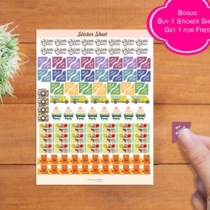 Back To School Calendar Stickers