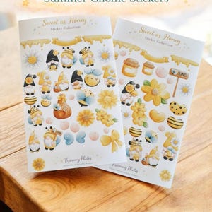 Sweet as Honey Summer Gnome Stickers | Bee Vinyl Sticker Sheet