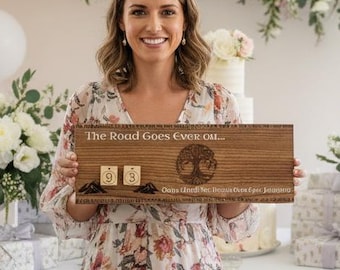Wedding Countdown Sign | Days Until I Do | Fantasy Engagement Countdown | Bridal Shower Decor